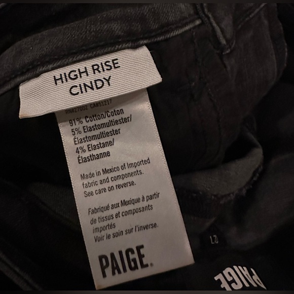 Paige Cindy Pintuck Ultra High Waisted Straight Leg Jeans - Picture 5 of 5